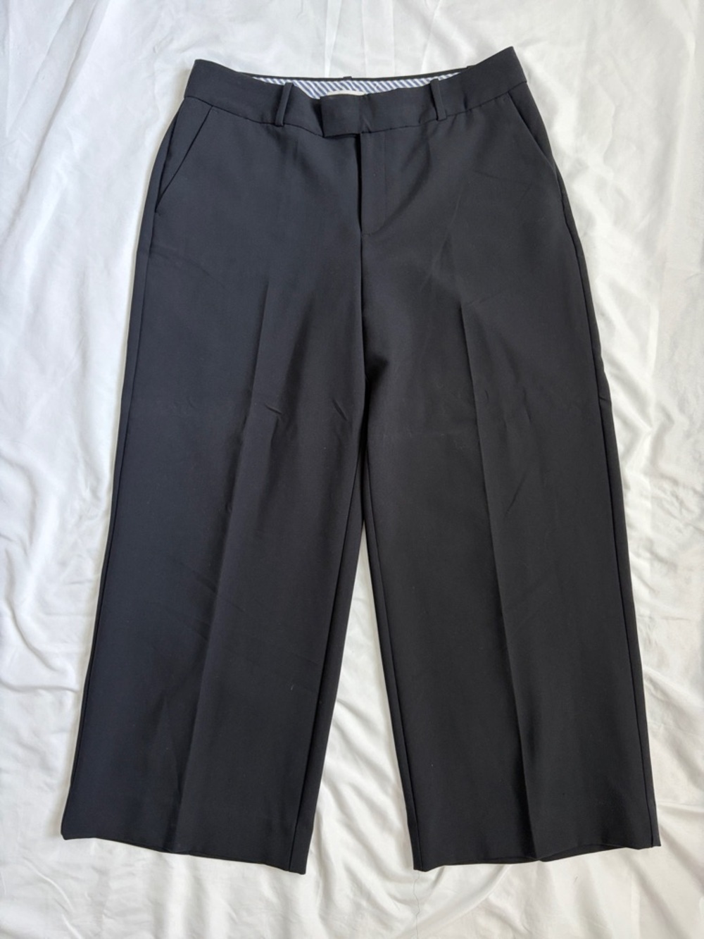 Women's Black Wide-Leg Dress Trousers